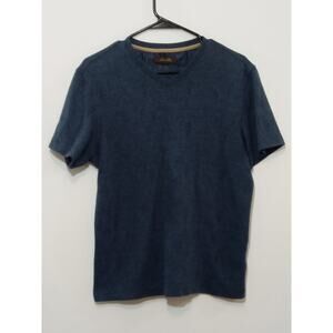 Tasso Elba Men's V Neck Shirt Short Sleeve Blue Size Small